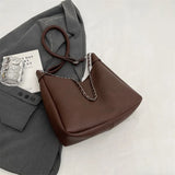 Weiyinxing Retro Belt Design PU Leather Shoulder Bags for Women 2024 Fashion Small Vintage Female Chain Underarm Bag Handbags