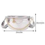 Weiyinxing Luxury Chest Bag For Women Leather Chest Waist Pack Travel Crossbody Female Half Moon Waist Belt Bag Ladies Fanny Packs