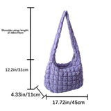Weiyinxing Padded Crossbody Bag for Women 2024 Pleated Bubbles Cloud Shoulder Bags Large Bucket Tote Designer Bag Ruched Handbags