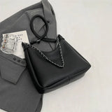 Weiyinxing Retro Belt Design PU Leather Shoulder Bags for Women 2024 Fashion Small Vintage Female Chain Underarm Bag Handbags