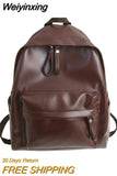 Weiyinxing Fashion Women Backpack High Quality Female Soft PU Leather School Bag For Teenage Girls Boys Travel Double Shoulder Bags