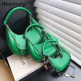 Weiyinxing Brand Tote Bag For Women 2023 Fashion Handbag And Purse Luxury Pearl Necklace Lady Crossbody Bag Simple Women's Shoulder Bag