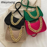Weiyinxing New Casual Texture Retro Chain One Shoulder Underarm Bag Luxury Designer Handbag Bags for Women Fashion Bolsos Para Mujer