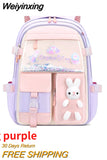 Weiyinxing Backpack For Girl School Primary Bags Children Backpacks Large Capacity Bag Waterproof Multiple Pockets Schoolbags