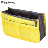 Weiyinxing Insert Bag Women Nylon Travel Insert Organizer Handbag Purse Large liner Lady Makeup Cosmetic Bag Cheap Female Tote