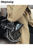Weiyinxing Pink Womens Tote Bag Luxury Designer Large Capacity Pu Leather Shoulder Bag Korean Style Fashion All-match Female Handbag