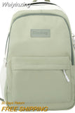 Weiyinxing Women Green Laptop Waterproof School Bag Female Fashion Lady High Capacity College Backpack Cute Girl Travel Book Bag New