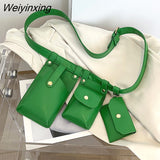 Weiyinxing Women Simple Belly Bag Flap Belt Waist Bags Trend Exquisite Chest Bags for Women Ladies Travel Brand Designer Handbags