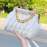Weiyinxing triangular pleats totes bags for women gold chain luxury designer handbag for women women's bag 2023 trend crossbosy bag