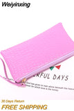 Weiyinxing Women's Handbag Korean Version Crocodile Print Handbags Lady's Mobile Phone Purse Leather Purse Long Zippered Large Capacity