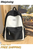 Weiyinxing Quality Solid Color Women Backpack Cool Men Travel Bookbag Large Capacity School Bag Teenagers Cute Mochila