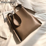 Weiyinxing Fall Trend Shoulder Bag For Women Large Capacity Soft PU Leather Rectangular Tote Luxury Brand Designer Lady Messenger Bag