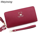 Weiyinxing for Women Kawaii Large Wallet Luxury Designer Lady Wallet Pink Purse Womens Wallet Big Women Leather Wallet Coin Purse