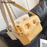 Weiyinxing Fashion Cartoon Small Square Bag Women's Bag Cartoon Cheese Messenger Bag Cortex Waterproof Fashionable Cute Side Bag