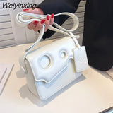 Weiyinxing Fashion Cartoon Small Square Bag Women's Bag Cartoon Cheese Messenger Bag Cortex Waterproof Fashionable Cute Side Bag