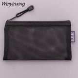 Weiyinxing Pcs Transparent Grid Zipper Pen Bag Pencil Case Storage Package For Girls Korean Stationery School Supplies School Student