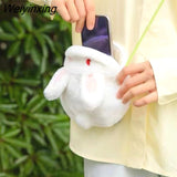 Weiyinxing Plush Rabbit Bag Leisure Japanese Women's Bag Kawaii Shoulder Bags Mobile Phone Bag Storage Bag Crossbody Bag Satchels