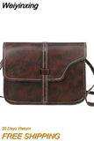 Weiyinxing Fashion Cheap Lady Shoulder Bags Simple Retro Women Messenger Bag Solid Color All-match Small Square Crossbody Bag For Women