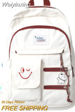 Weiyinxing Women Waterproof Trendy School Bag Female Cute Laptop College Backpack Girl Travel Book Backpack Fashion Lady Nylon Student Bags