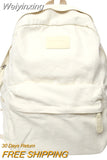 Weiyinxing Women Canvas Green Vintage College Backpack Cool Lady Retro Female Laptop Book Bag Fashion Girl Kawaii Travel School Bags Trendy