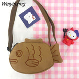 Weiyinxing Cute Japanese Taiyaki Fashion Backpack Women's Bag Messenger Bag Shoulder Bags Coin Purse Women Crossbody Bag