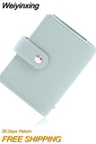 Weiyinxing ID Credit Card Holder Fashion Women's 26 Cards Slim PU Leather Pocket Case Purse Wallet for Women Men Female