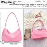 Weiyinxing Women's Shoulder Bag 2023 Trendy Candy colors Women's handbag Small Summer Baguete Bag For Women Shoulder Bags Female Hobos