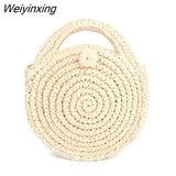 Weiyinxing Square Round Mulit Style Straw Bag Handbags Women Summer Rattan Bag Handmade Woven Beach Circle Bohemia Handbag New Fashion