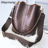 Weiyinxing Women Crossbody Bags for 2023 New Shoulder Bag Fashion Handbags and Purses Leather Stone Pattern Zipper Bucket Bags