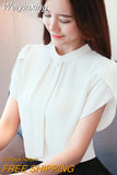 Weiyinxing Tops Women Short Sleeve Chiffon Blouse Shirt Blouse Women Blusas Mujer De Moda 2023 Verano Women Blouses Femme Top E771
