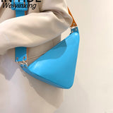 Weiyinxing Color Triangle PU Leather Shoulder Bag for Women 2023 Adjustable Shoulder Straps Female Crossbody Bag Designer Luxury Bag 0409