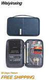 Weiyinxing Wallet Family Passport Holder Creative Waterproof Document Case Organizer Travel accessories Document Bag Cardholder