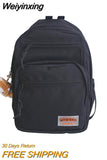 Weiyinxing Multi-Pocket Waterproof Nylon Student Backpack Fashion School Bags for Teenage Girls Large Ladies Casual Travel Rucksack