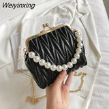 Weiyinxing Frame Luxury Handbag And Purse Ladys Evening Clutch Purse Clip Bag Quilted Women's Shoulder Bag Woman Corssbody Bags 2023