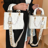 Weiyinxing Women Bags Chain Handbags Fashion Shoulder Bag Luxury Crossbody Bags for Girls 2023 Designer PU Flap for Female Messenger Bag