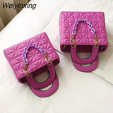 Weiyinxing Women Bags Chain Handbags Fashion Shoulder Bag Luxury Crossbody Bags for Girls 2023 Designer PU Flap for Female Messenger Bag