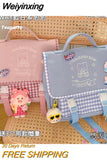Weiyinxing Ins Antique Cute Soft Girl Portable Jk Bag Korean Version Double Shoulder Uniform Bag Girl Student Backpack