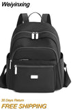 Weiyinxing Women's Nylon Backpack Fashion Trend Travel Rucksack Large Capacity Schoolbag Handbag Lady Simplicity Leisure Both Shoulder Bags