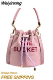 Weiyinxing The Bucket Bags for Women 2023 New Luxury Designer Vintage Small Women Shoulder Crossbody Bags Pu Leather Handbags