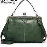 Weiyinxing Simple Style Women Shoulder Bag 2023 High Quality PU Leather Lady Crossbody Bag Fashion Boston Design Handbag Tote Purse