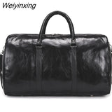 Weiyinxing Travel Bag Waterproof Wear Resistant Travel Bags Unisex Handbag PU Sturdy Hand Larger Capacity Bags Sports Big Bag Bolsos