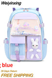 Weiyinxing Backpack For Girl School Primary Bags Children Backpacks Large Capacity Bag Waterproof Multiple Pockets Schoolbags