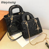 Weiyinxing Bags for Women 2023 Embroidery Designer Handbag Casual Tote Bag Lady Crossbody Bags Fashion Purse Classic Square Clutches