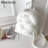 Weiyinxing Space Backpack For Shcool Girl Stylish Women's Backpack 2023 Winter Fashion Student Bags Solid Color knapsack rucksack