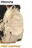 Weiyinxing Capacity Waterproof Woman Backpack Man College Student Travel Rucksack A4 Book Schoolbag For Teenage Girl Boy 2023 New