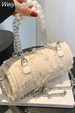 Weiyinxing Elegant Tassel Women Shoulder Bag Beading Chains Top Handle Bags Fashion 2023 Ladies Concise Hot Sale Bucket Bolso Mujer