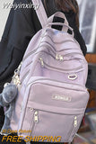 Weiyinxing Male Female Waterproof Purple College Backpack Men Women Laptop Bag Cool Boy Girl Travel Bags Fashion Lady Backpack Trendy