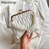 Weiyinxing Frame Luxury Handbag And Purse Ladys Evening Clutch Purse Clip Bag Quilted Women's Shoulder Bag Woman Corssbody Bags 2023