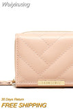 Weiyinxing Quality Leather Short Wallet for Women Zipper Card Holder Coin Pocket Ladies Small Purse Brand Women's Wallet Cute Moneybag