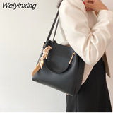 Weiyinxing Bags 2023 New Trendy Fashion Large-capacity Autumn Ladies Luxury All-match Shoulder Bag Portable Tote Bucket Bag